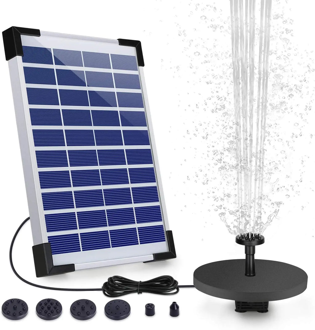 12W Solar Fountain Pump – 18 Nozzles for Garden, Pond & Bird Bath