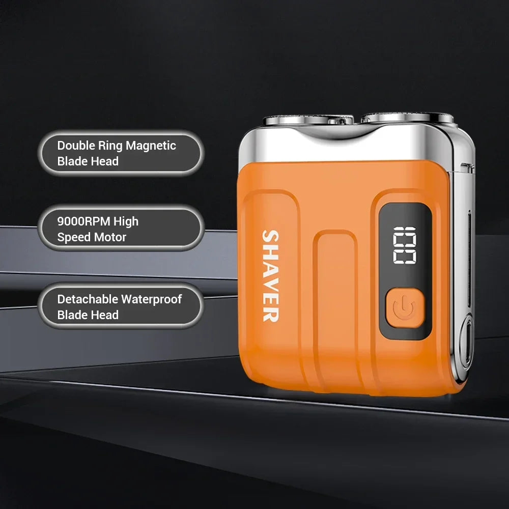 Hailicare Mini Electric Shaver for Men | Dual Blade Type-C