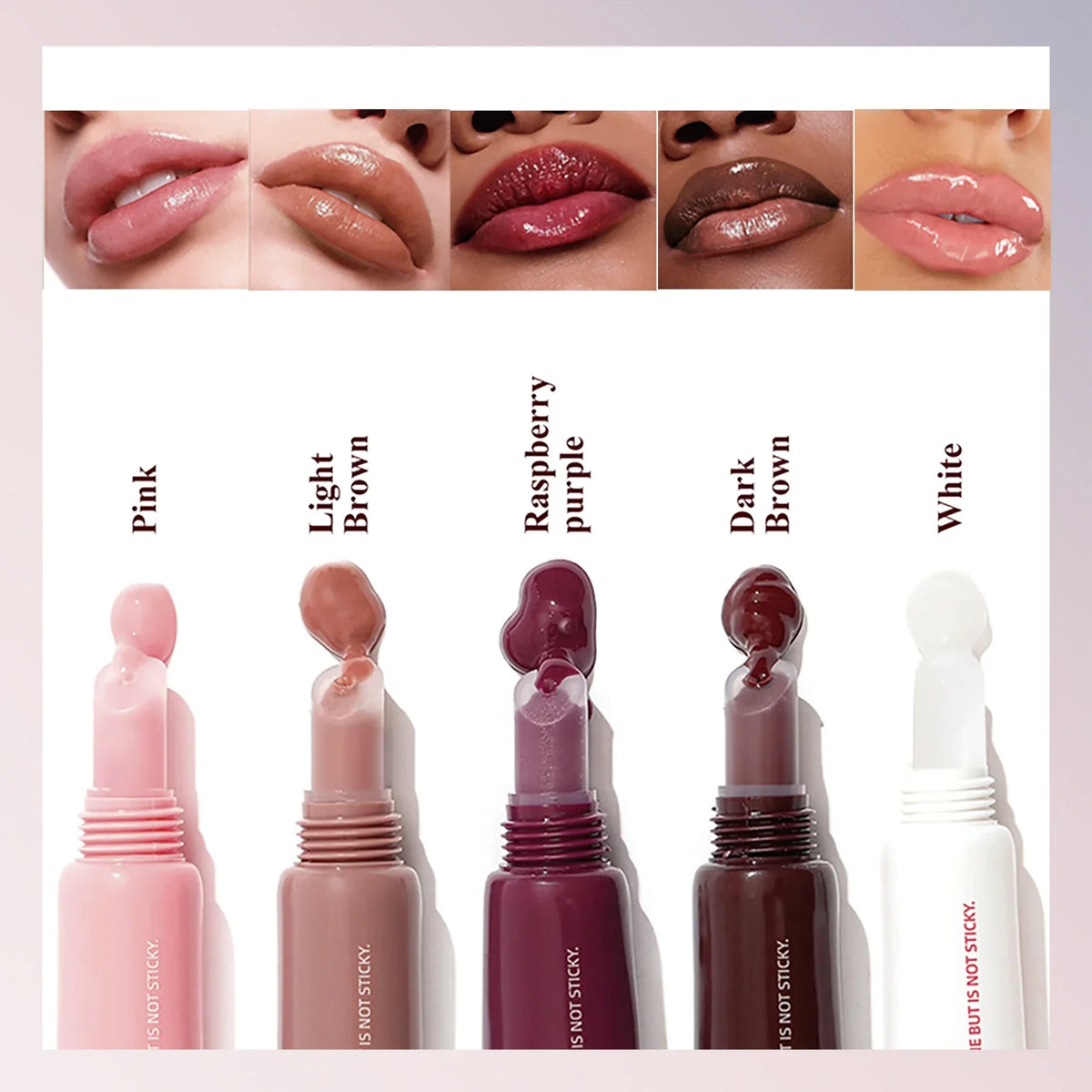 O'Cheal 5-Color Glass Gel Lip Gloss – Hydrating & Long-Lasting