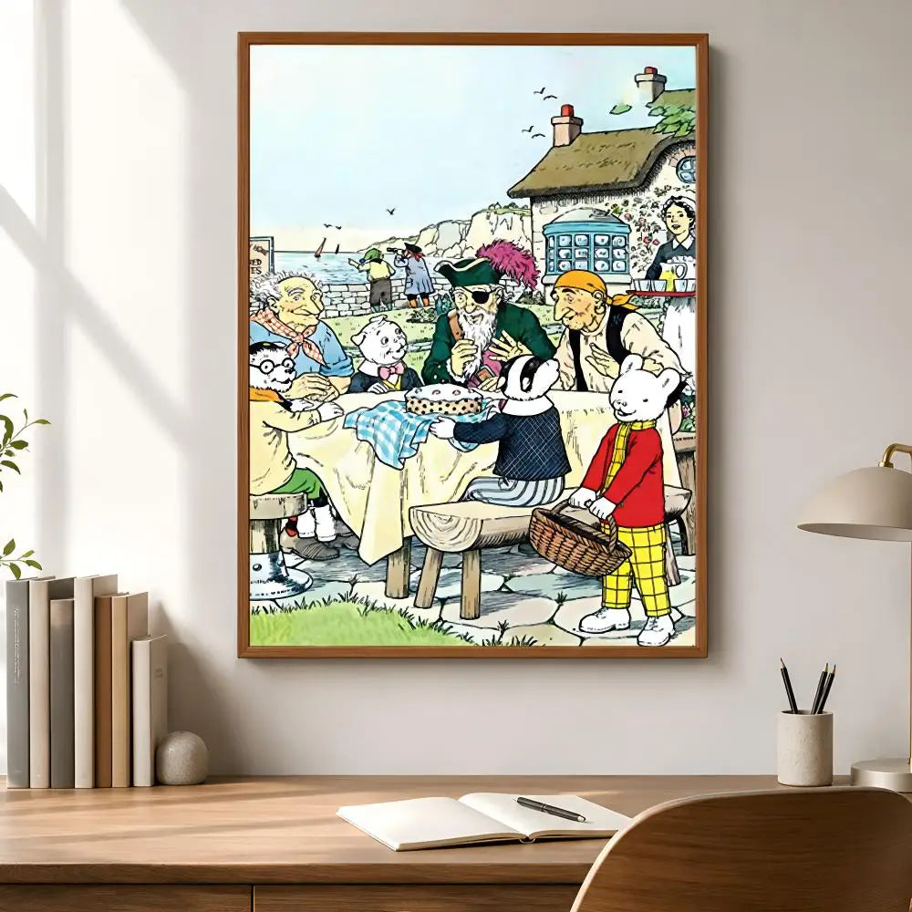 Rupert Bear Cartoon Waterproof Wall Stickers | Home Décor