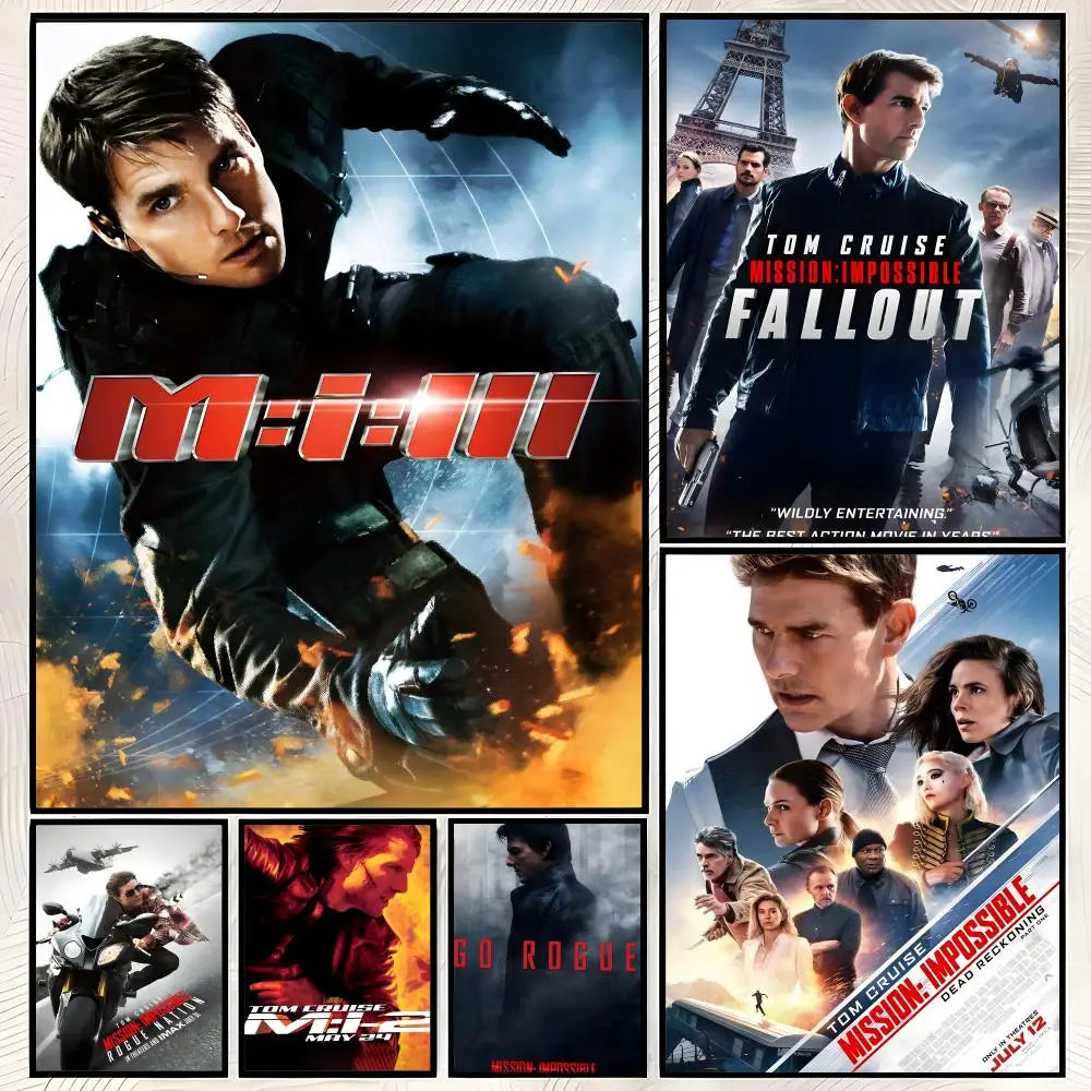Mission Impossible Self-Stick HD PVC Wall Poster | Waterproof