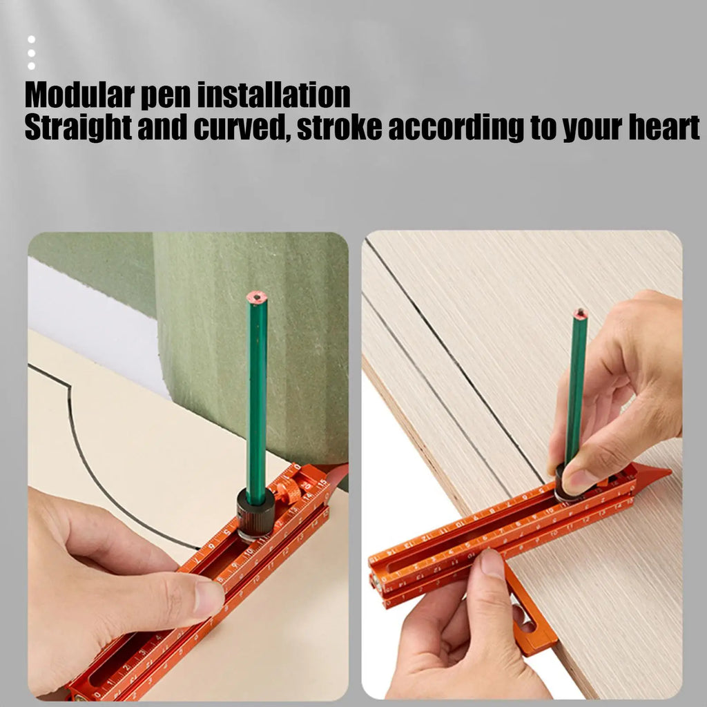 4-Sided Magnetic Woodworking Ruler | Precision Angle Finder Tool