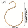 Gold S-Shaped Hanger Hooks – Heavy-Duty Closet Storage