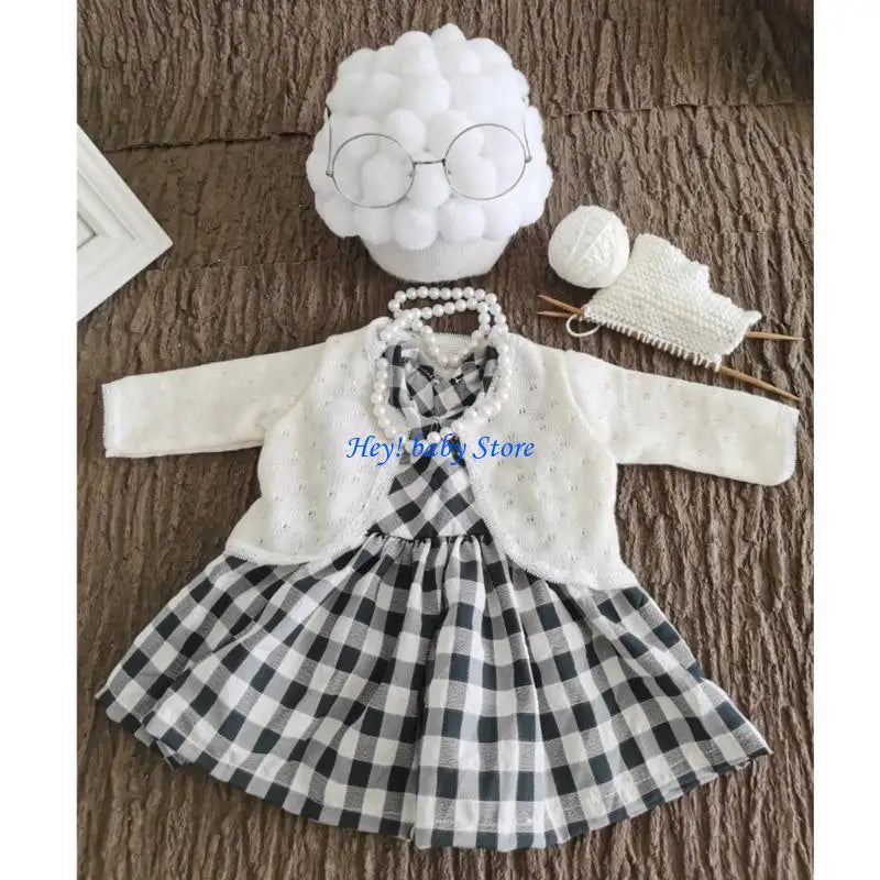 Baby Girl Newborn Photography Prop Set | Crochet Outfit & Accessories