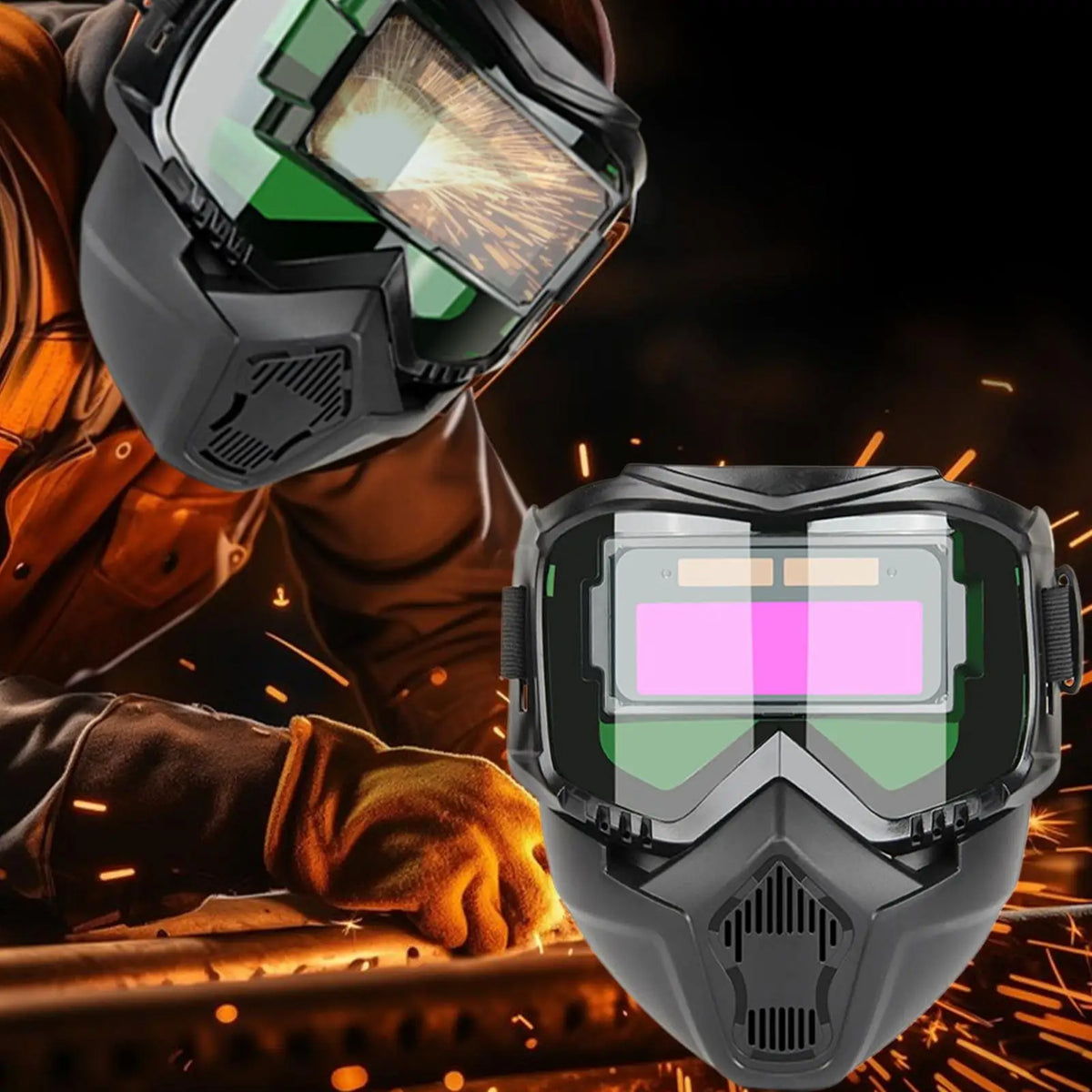 Auto Darkening Welding Helmet Detachable Protector Protective Shield