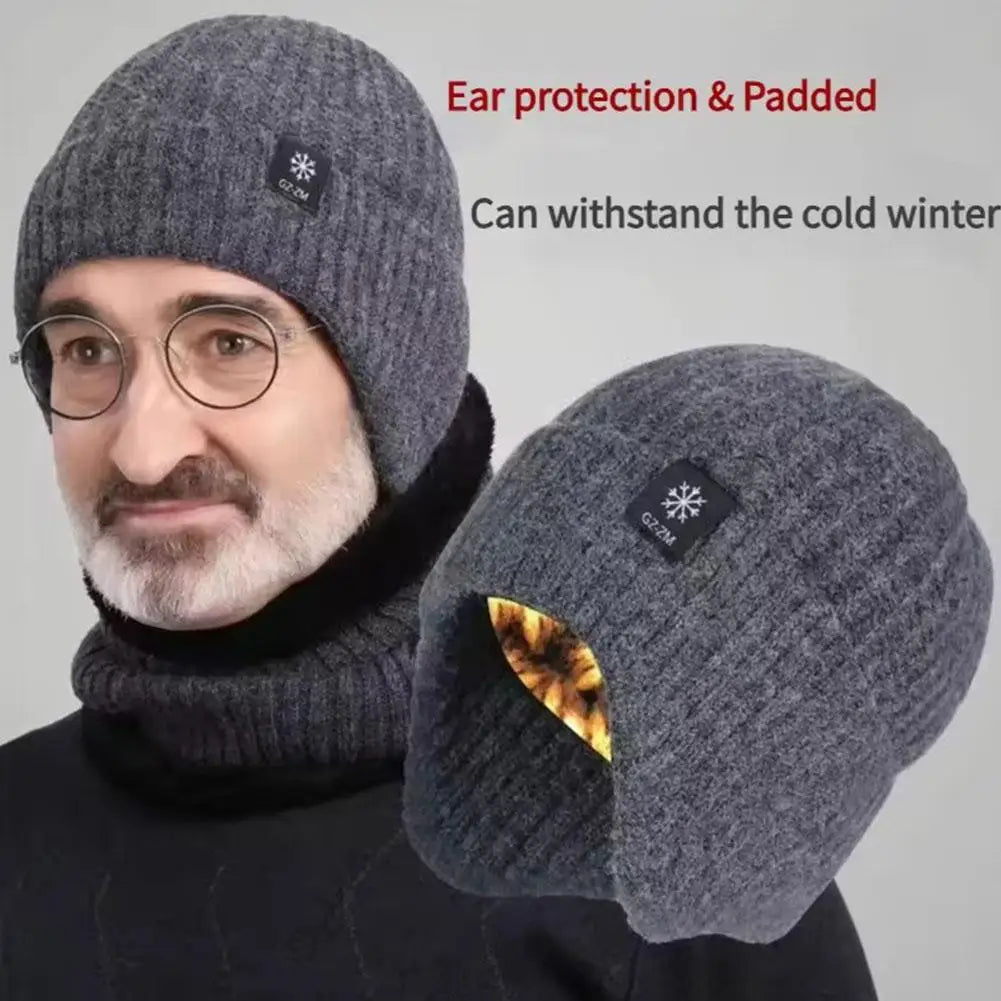 Winter Keep Warm Knitted Fabric Hat Adult Unisex Skullies Beanies