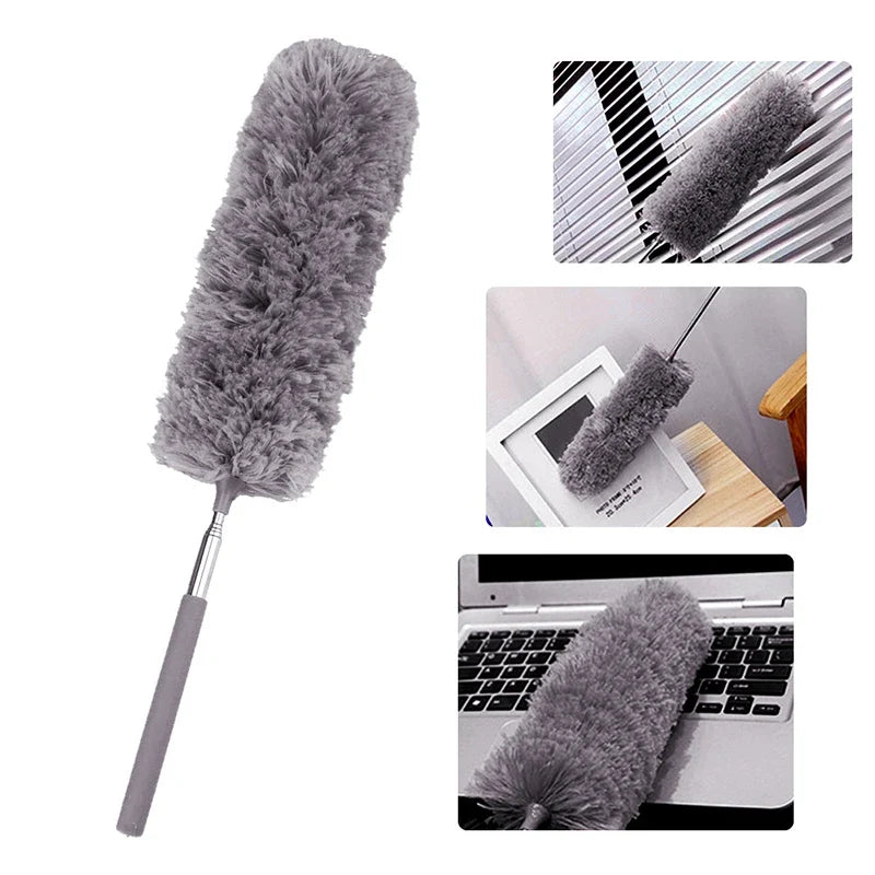 Retractable Microfiber Duster – Extendable Long Handle Brush
