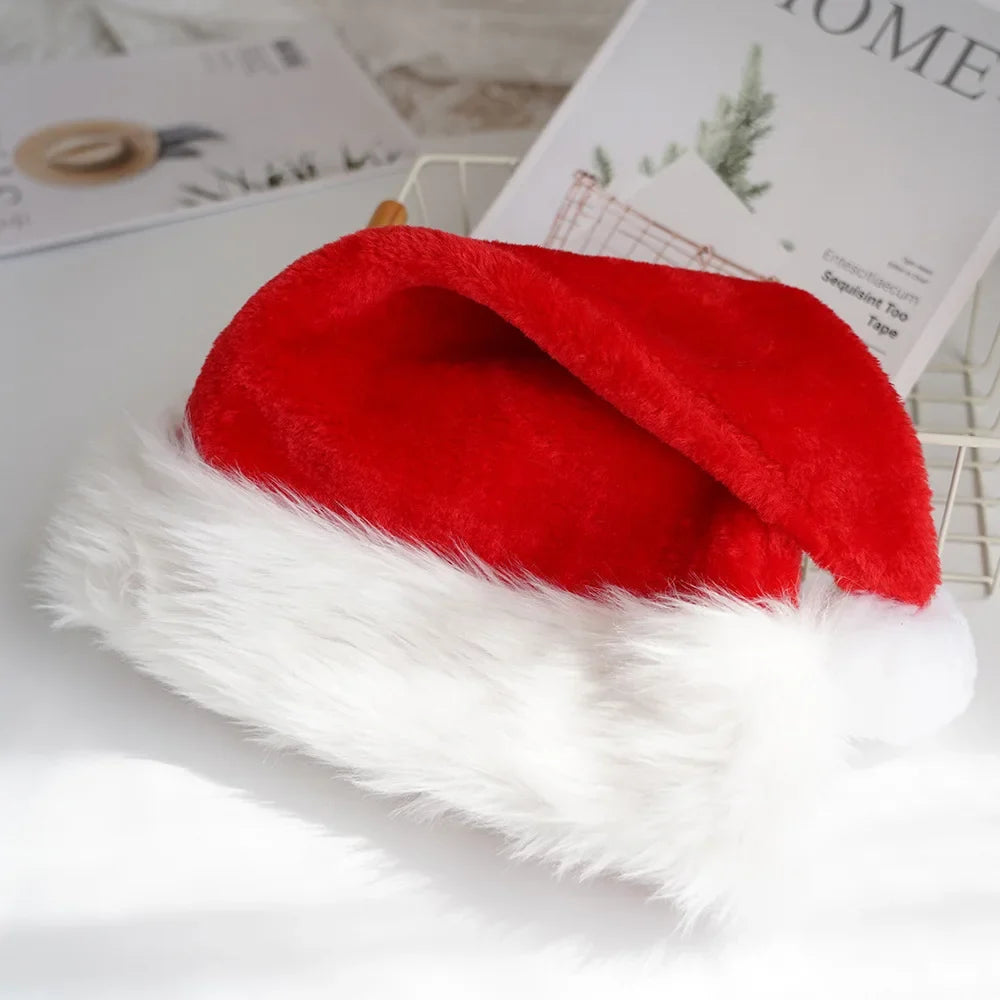 Christmas Hats Kids Short Long Fleece Adult Styles Non-woven Festival