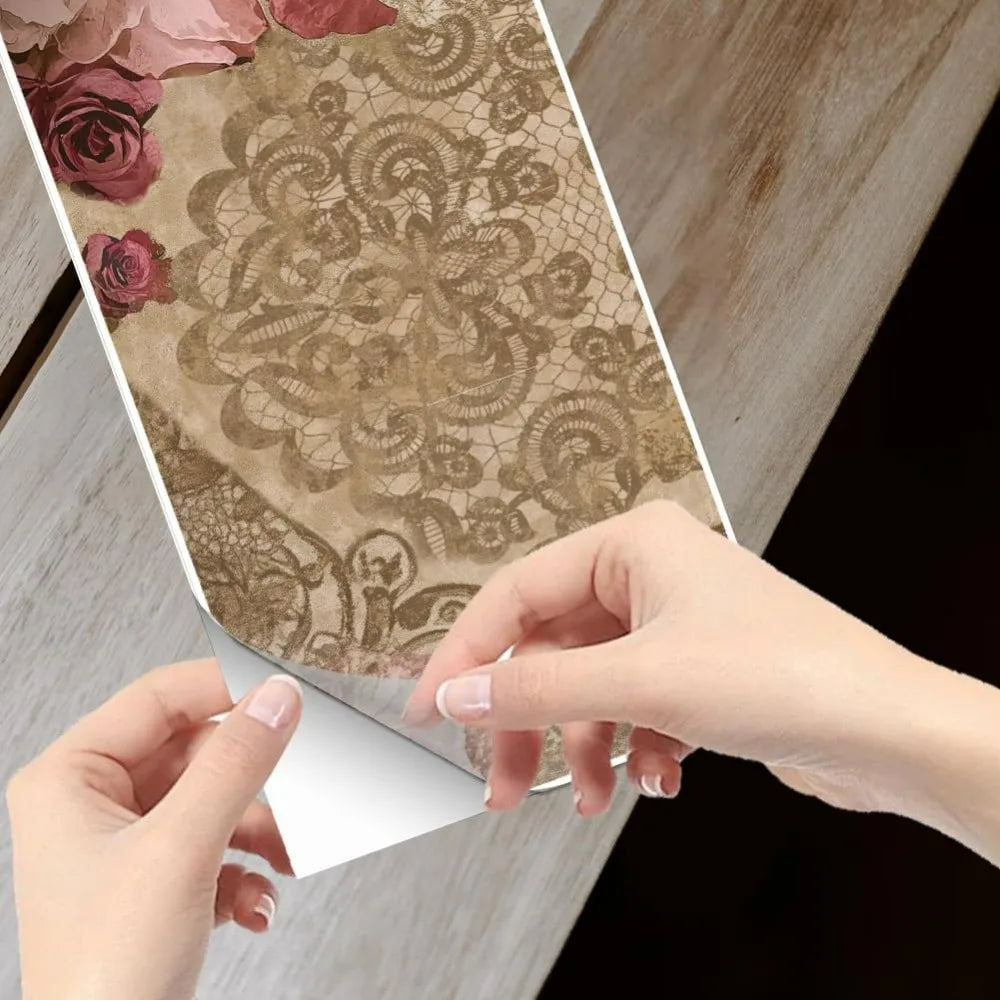Lace Rose Rub-On Transfers for Furniture – 3 Sheets 11.8x5.9"