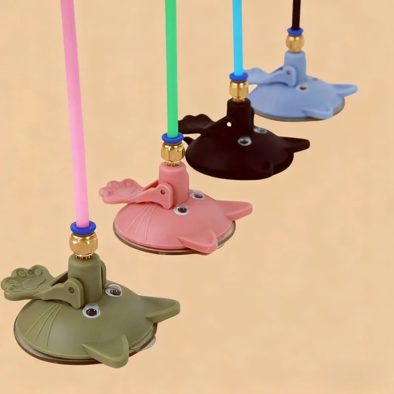 Strong Suction Cup Cat Wand Flexible Wire Long Handle Hands-free