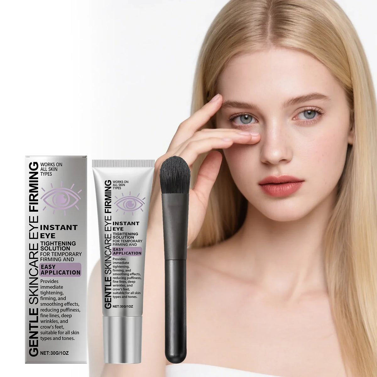 Instant Tightening Eye Cream with Brush – 30g Moisturizing