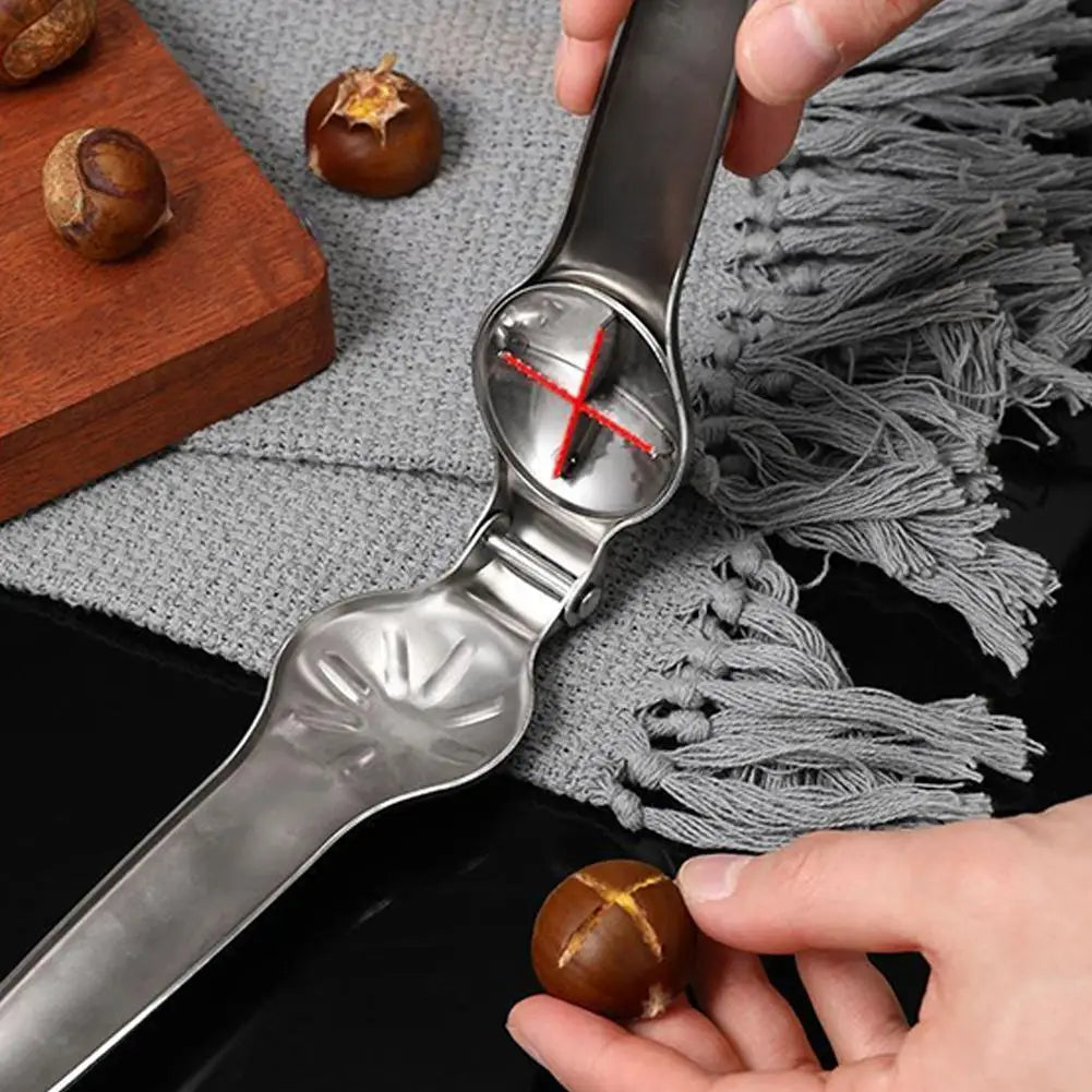 2-in-1 Stainless Steel Nut Cracker & Chestnut Opener | KITPIPI
