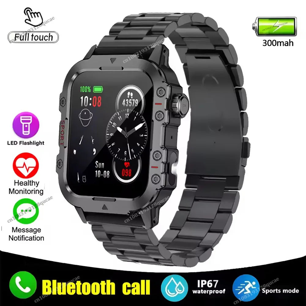 2025 Military Smart Watch Men IP67 3ATM Outdoor GPS Sports Fitness