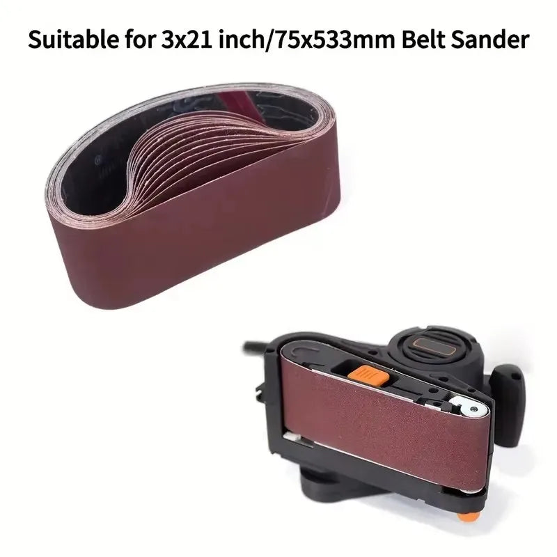 533 Sanding Belt 60-400 Grit Wood Soft Metal Polishing Sandpaper Used
