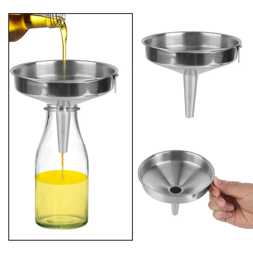 Stainless Steel Wide Mouth Funnel for Canning, Oil & Bar