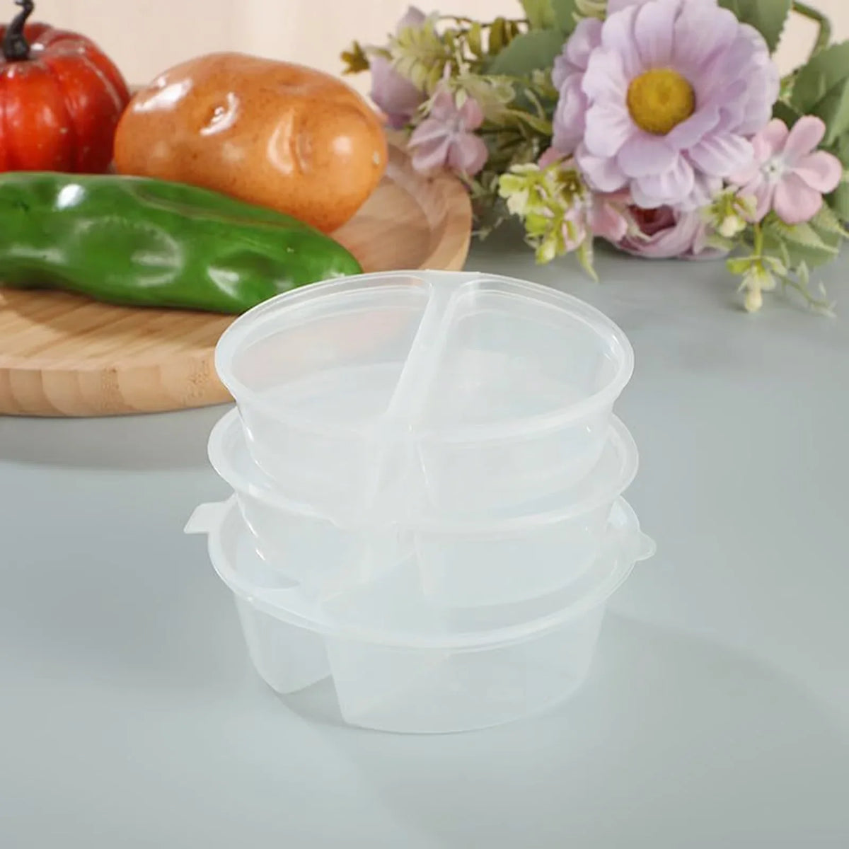 2-Compartment Leak-Proof Snack & Sauce Containers