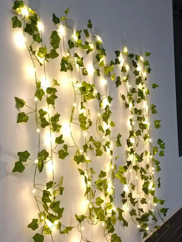 2M LED Artificial Green Vine String Lights | Wedding & Home Decor