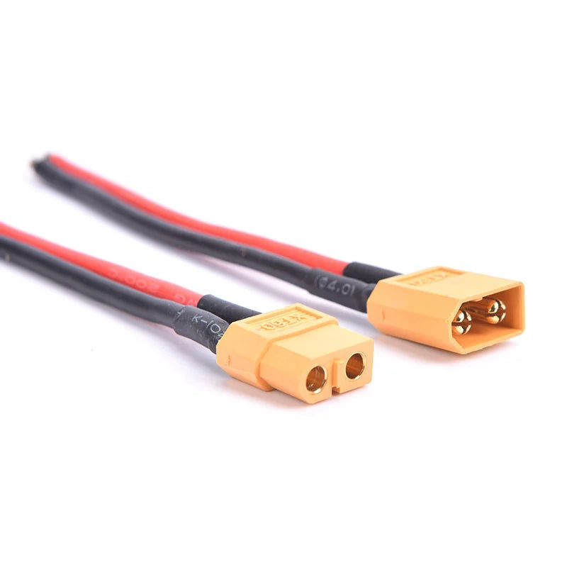 XT60 Male & Female Connector Pair – 14 AWG Silicone Wire for RC LiPo