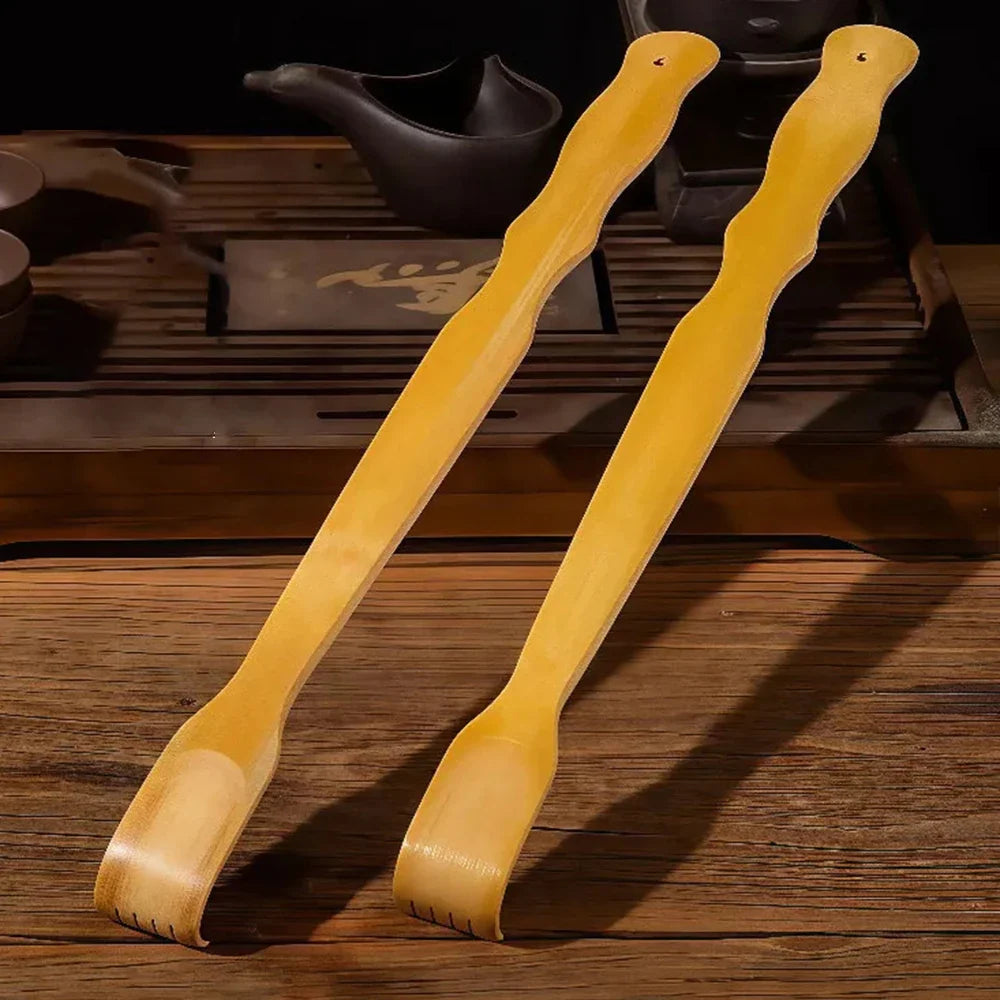 Bamboo Back Scratcher Aid Stick Scratching Massage Roller Long Wooden
