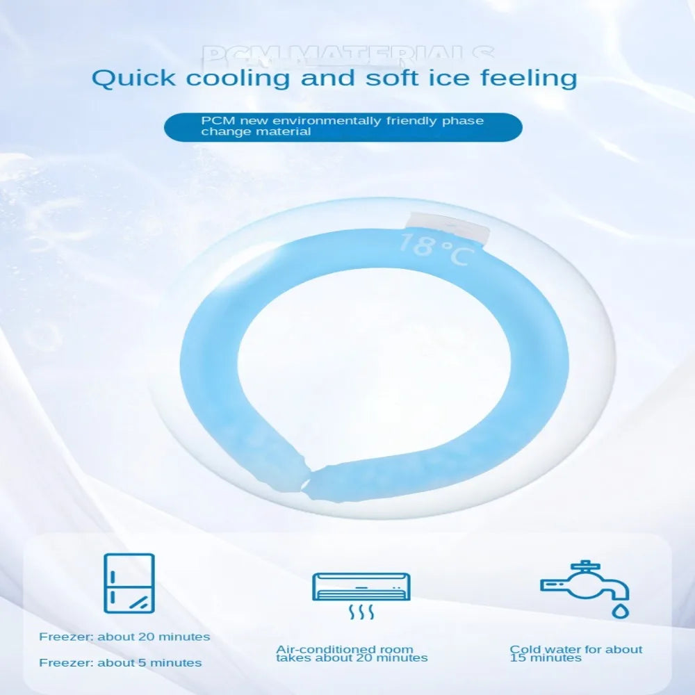 Reusable Neck Cooling Wrap – Gel Ice Ring for Summer Outdoors