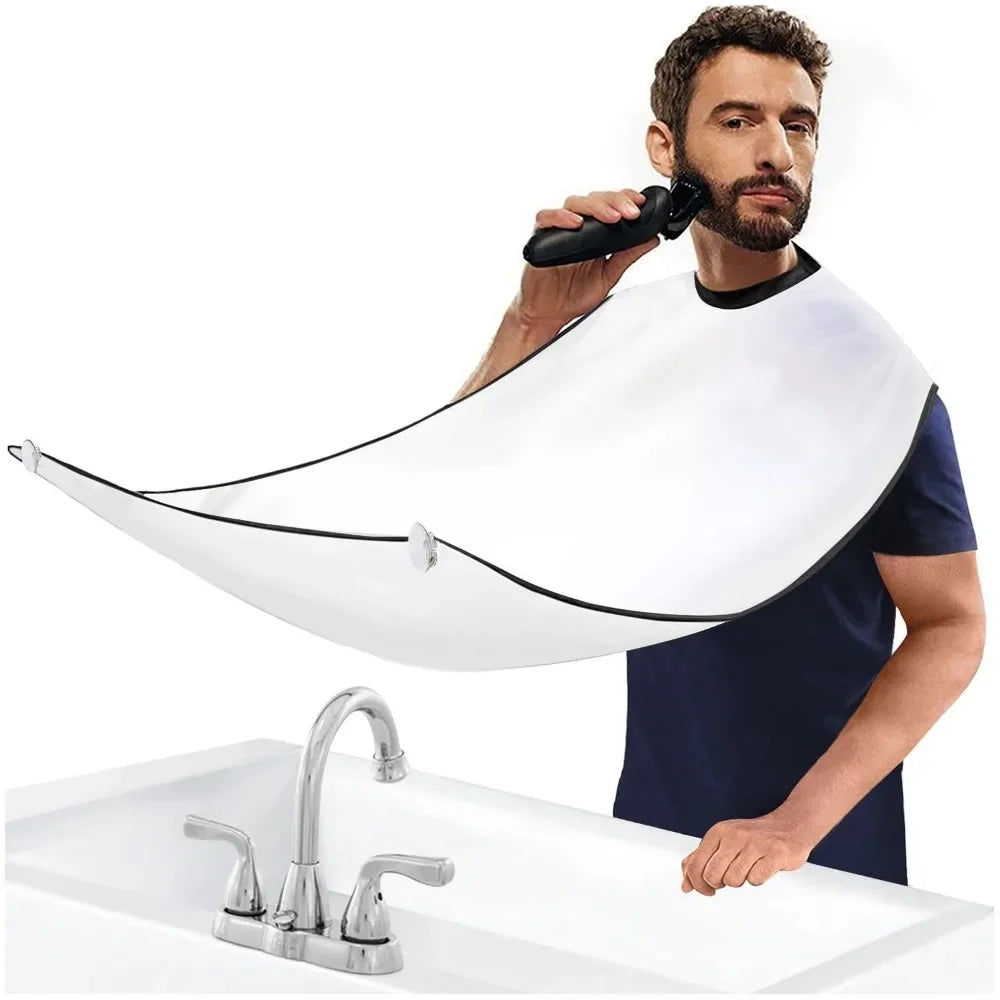 Men's Beard Shaving Apron with Suction Cups | Hair Catcher