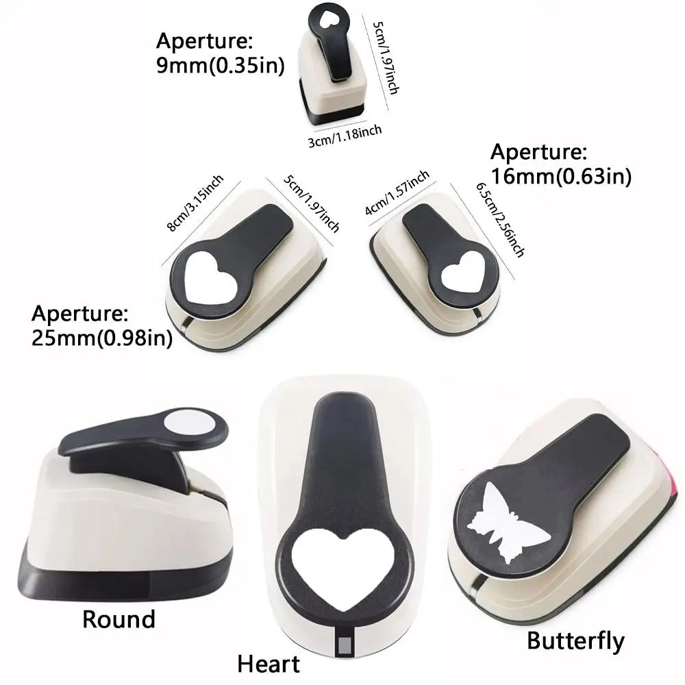 Shape Hole Punch 9/16/25mm – Round Paper Punch for DIY Crafts
