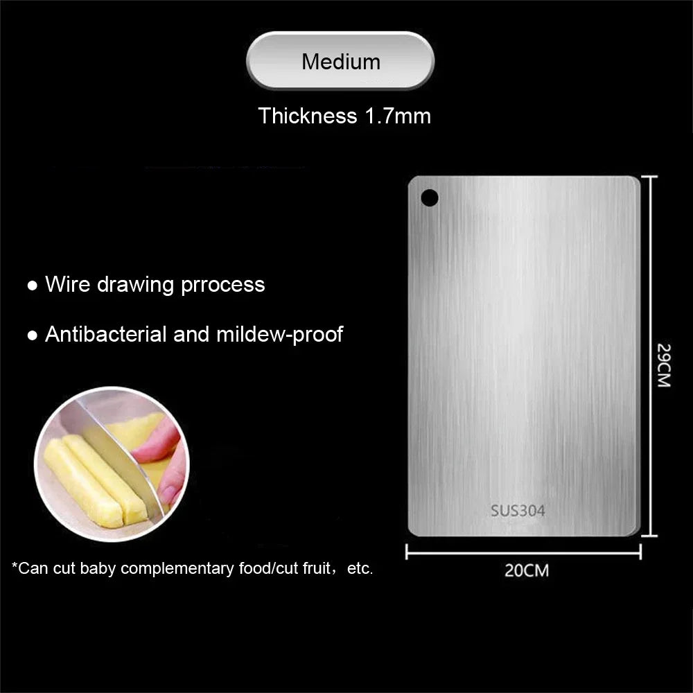 Stainless Steel Cutting Board Heavy Duty Double-sided Chopping Meat