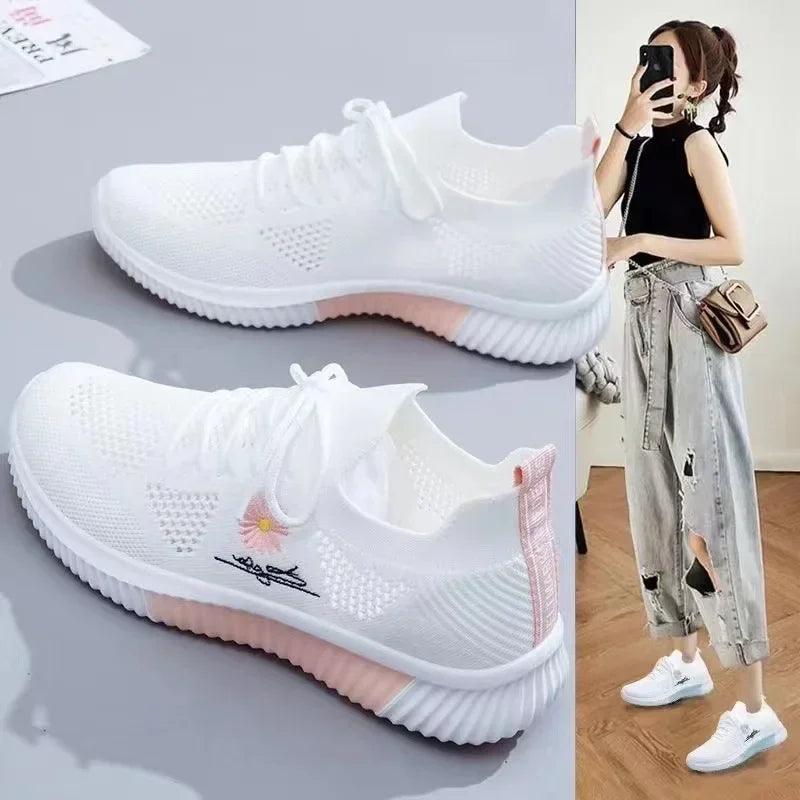 Women's Breathable Mesh Slip-On Tennis Sneakers | Gym & Casual
