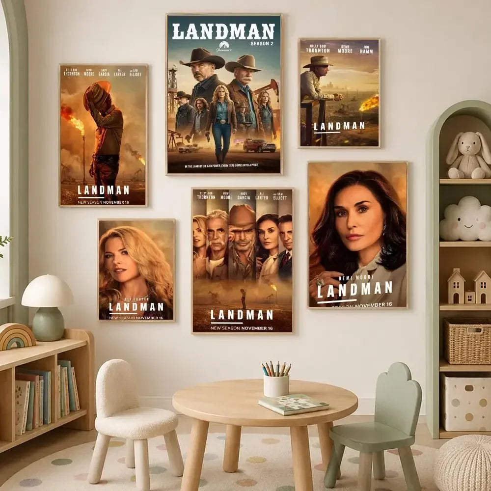 Landman TV Show Poster – Self-Stick HD Waterproof Wall Art