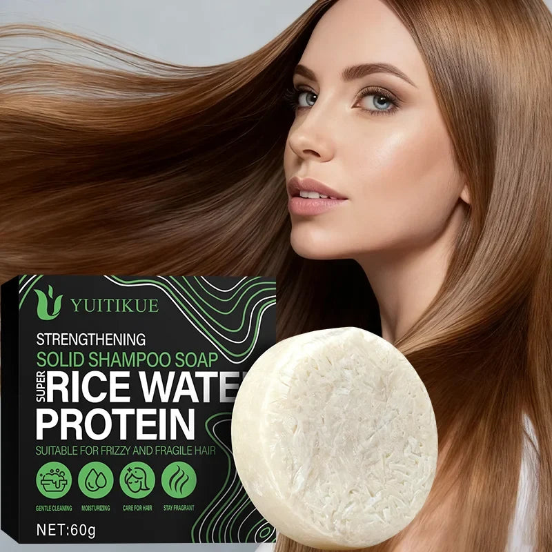 Rice Protein Shampoo Bar – Frizzy & Fragile Hair, 60g