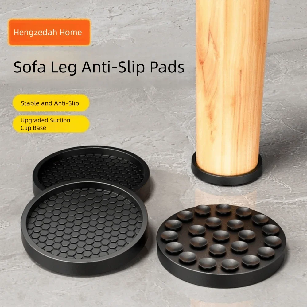 Suction Cup Furniture Coasters Silicone Non Slip Wheel Stoppers Anti