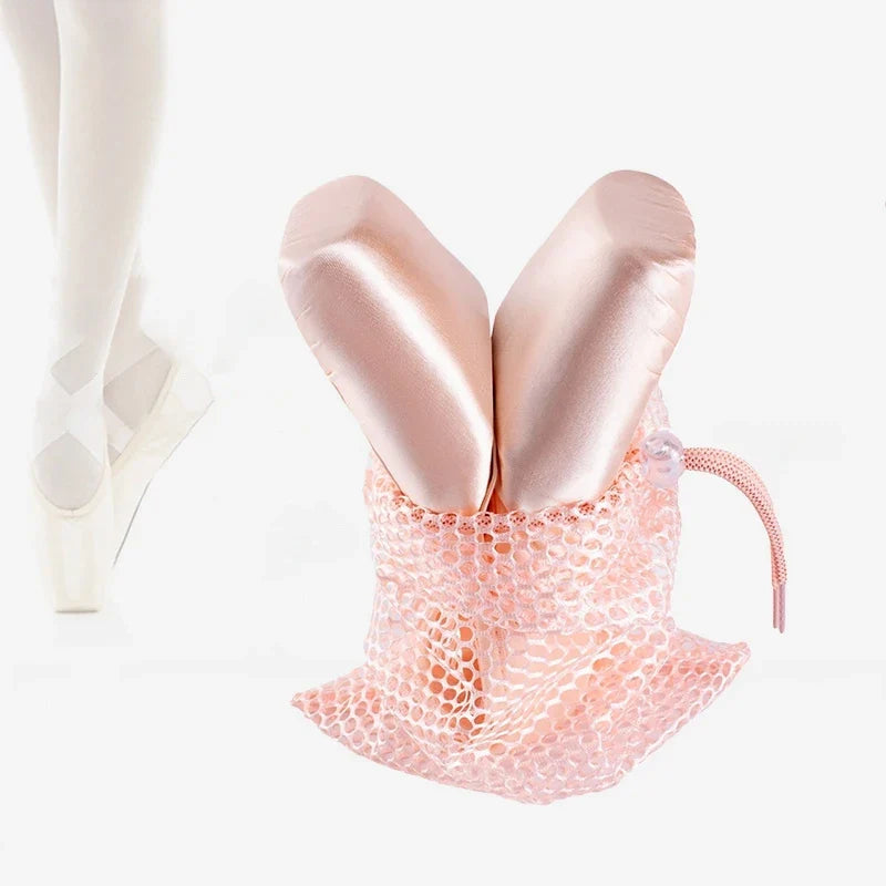 Drawstring Ballet Bag – Mesh Pointe Shoe Storage for Dancers