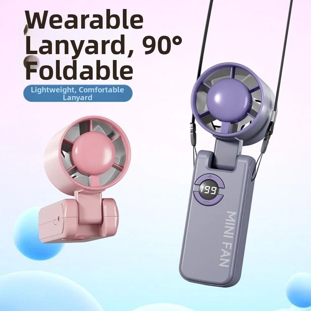 199-Speed Foldable Handheld Fan | USB Rechargeable Turbo Fan