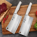 PLYS 2-Piece Meat Cleaver & Slicer Stainless Steel Knife Set