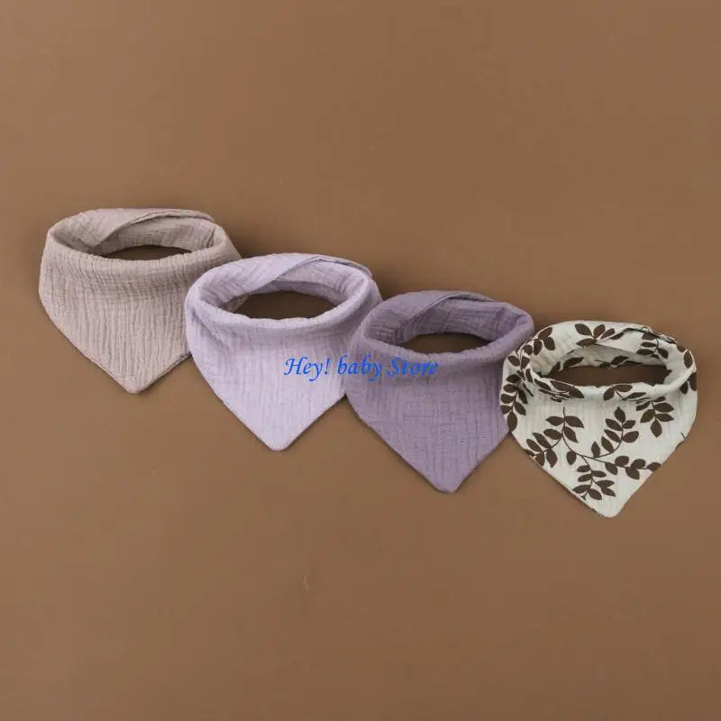 Baby Feeding Bibs 4-Pack | Soft Cotton Spill-Proof Toddler Bibs