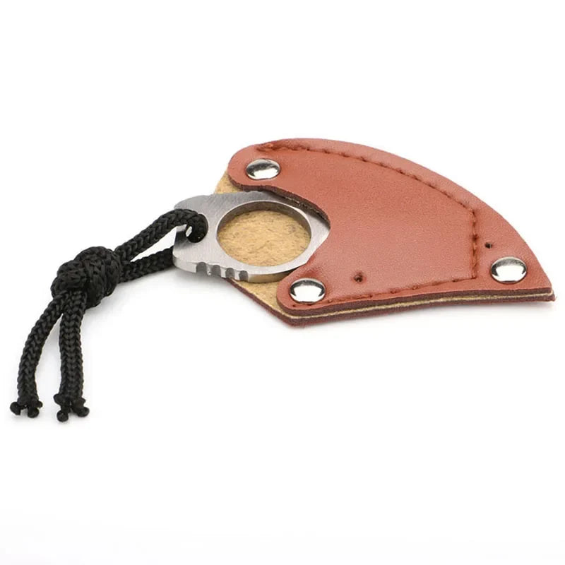 Mini Claw Knife EDC Tool | AUS-8A Steel Blade & Leather Sheath