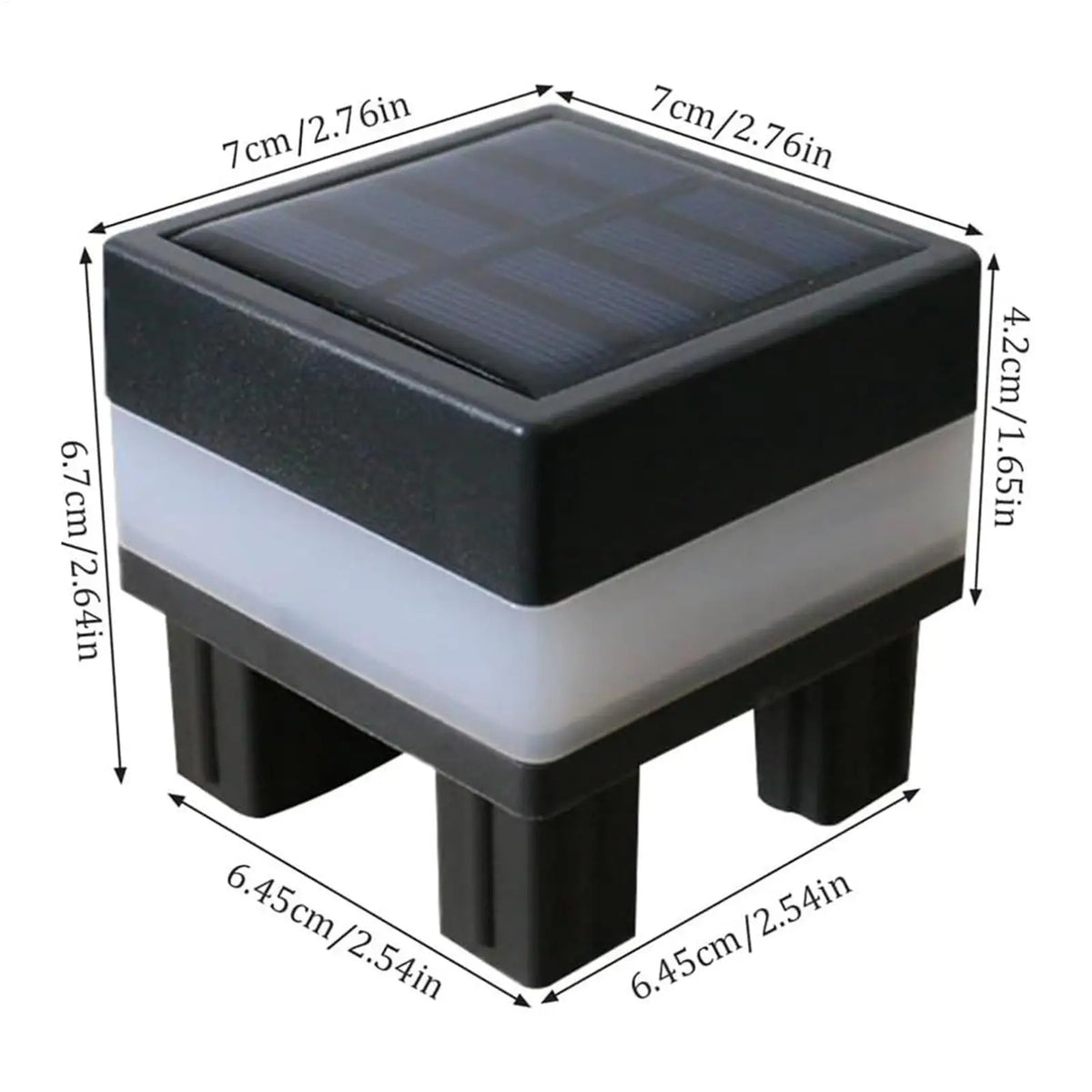 Solar Post Fence Lights Outdoor – 2-Color Waterproof Garden Lamp