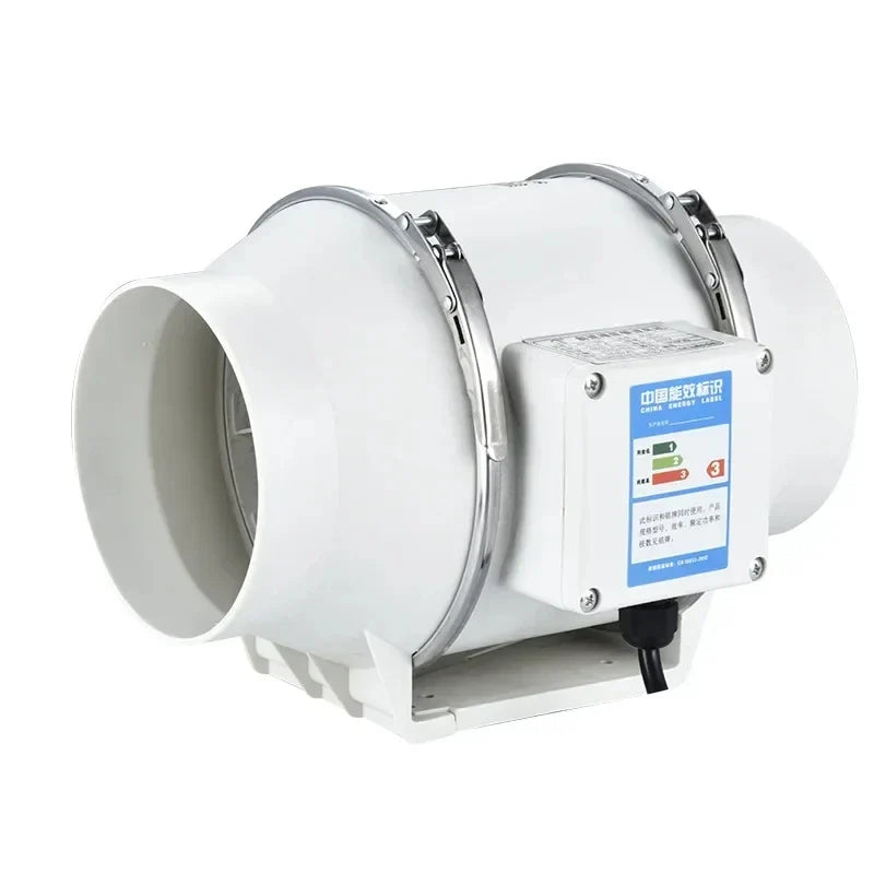 HOMEFISH Inline Duct Exhaust Fan | Bathroom & Kitchen Ventilation