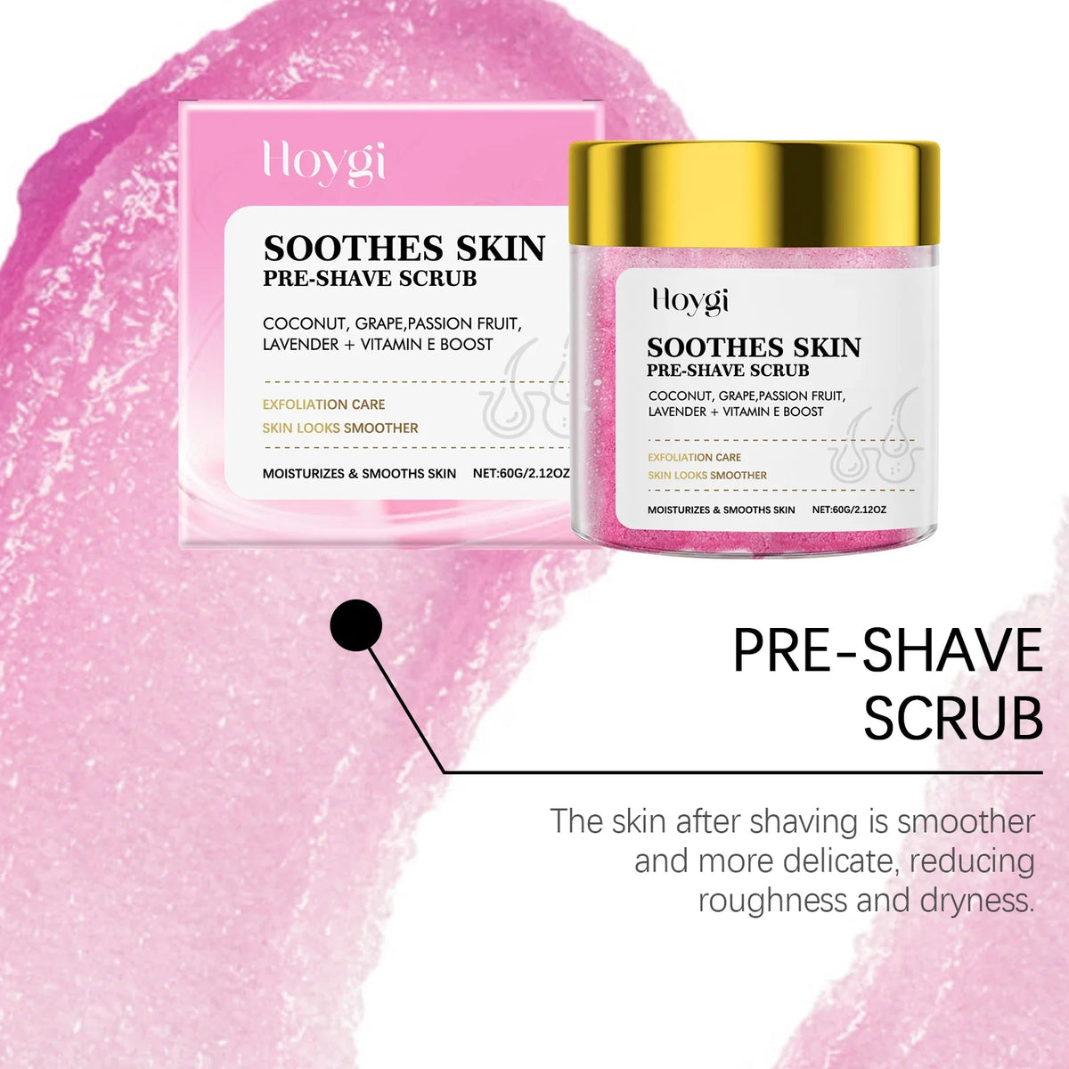 Hoygi Pre Shave Exfoliating Scrub – Smooth & Moisturize
