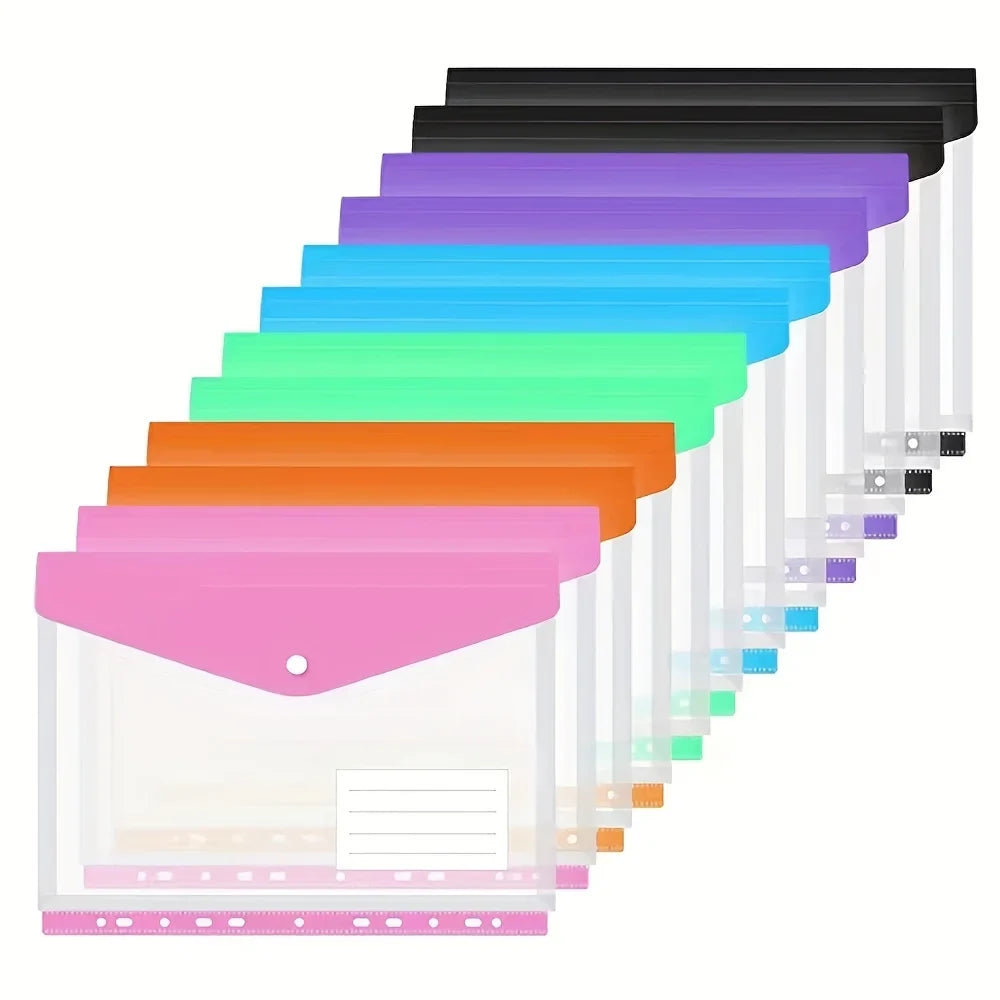A4 Binder Pocket Plastic Envelopes Expand Folders 6 Stereoscopic