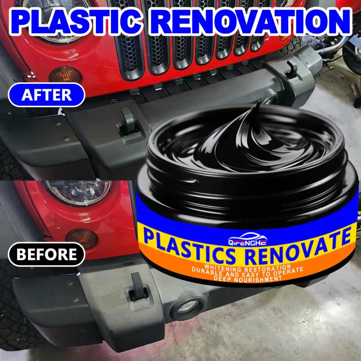 Car Plastic Restorer & Leather Renewal Wax – Back to Black
