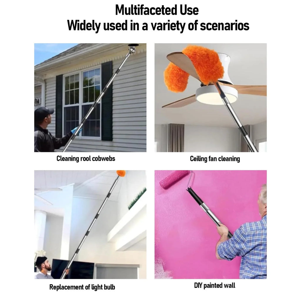 13.1FT Stainless Steel Paint Roller Extension Pole – 10 Sections