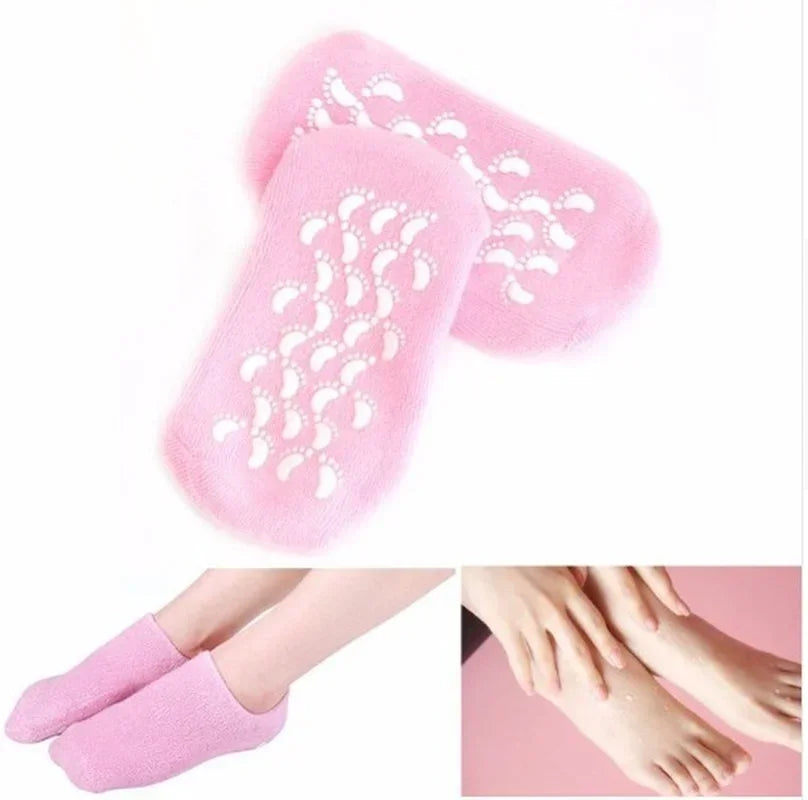 Reusable Spa Gel Socks – Moisturizing Exfoliating Foot Care