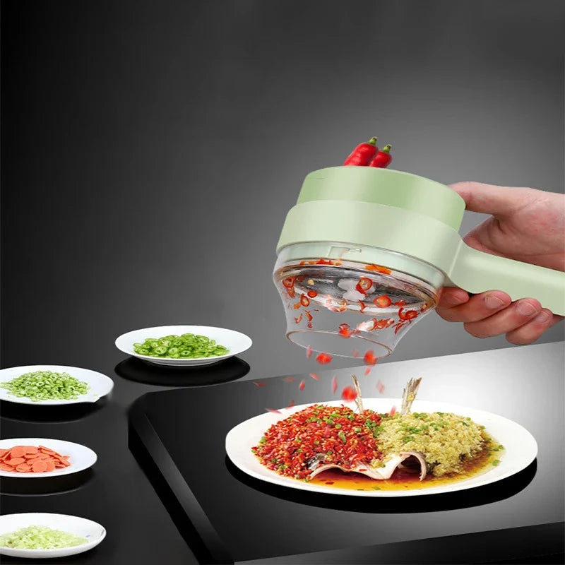 BALASHOV 4-in-1 Electric Food Chopper – Garlic Slicer & Grinder