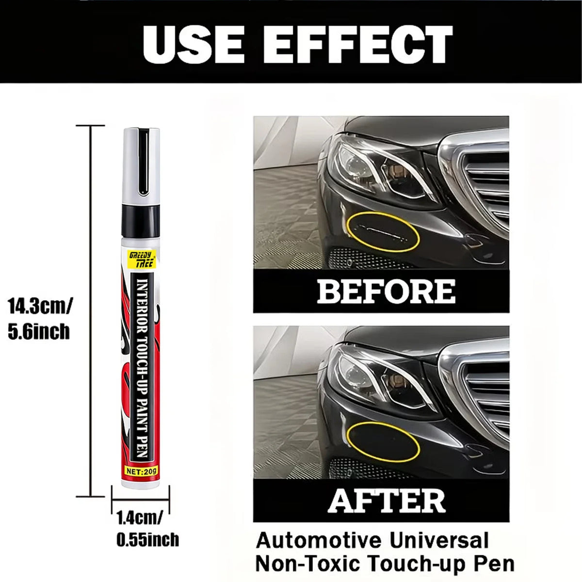 Car Interior Touch-Up Paint Pen – 20g Scratch Repair Tool