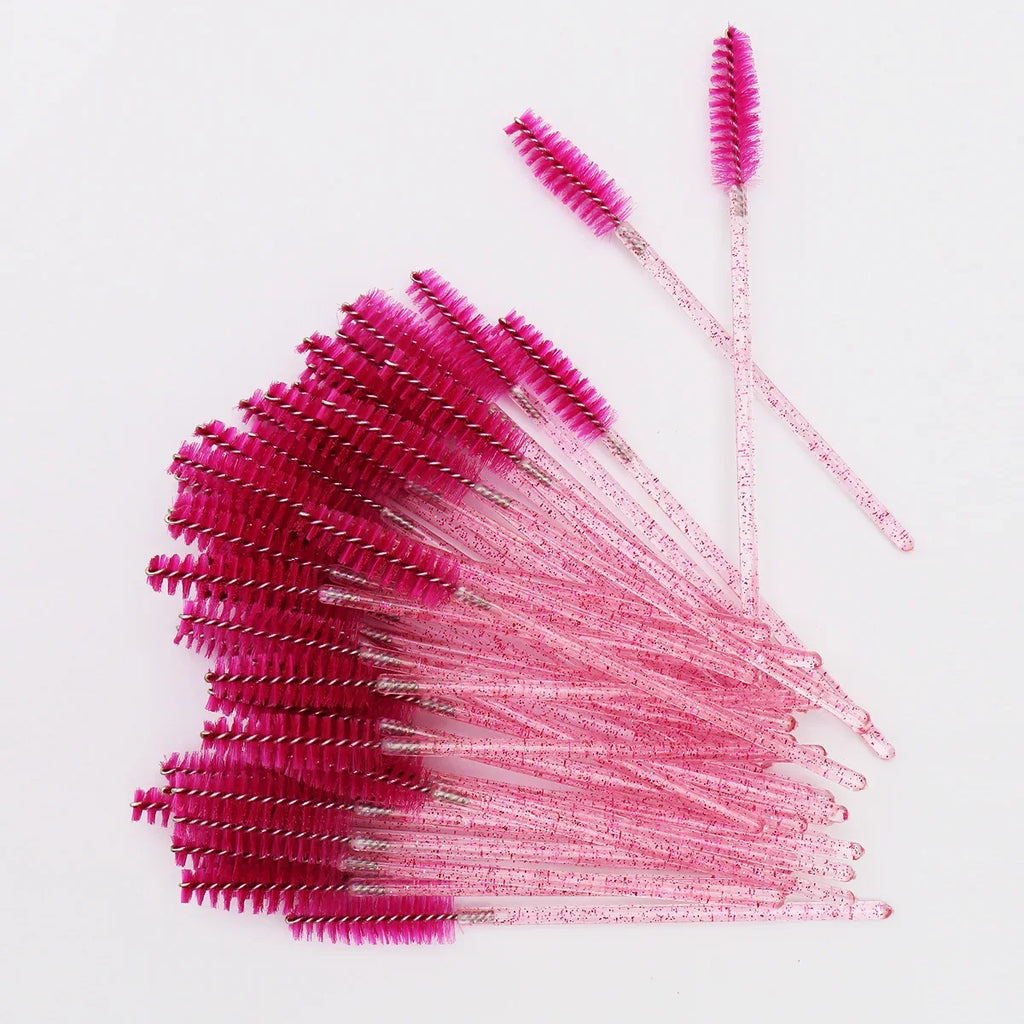 50-Pack Disposable Mascara Wands & Eyelash Extension Brush Combs