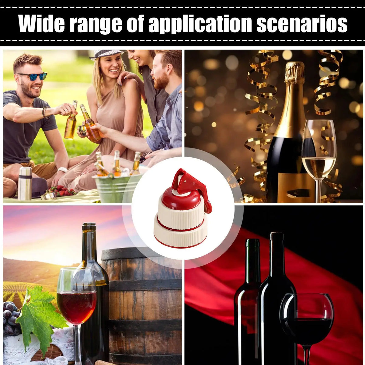 Wine Bottle Stopper with Time Scale – Airtight Beverage Preserver