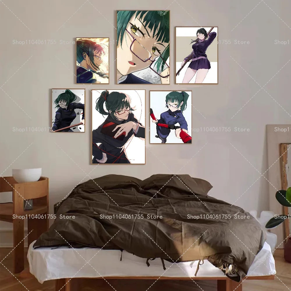 Jujutsu Kaisen Maki Zenin Anime Poster – Self-Adhesive Wall Art