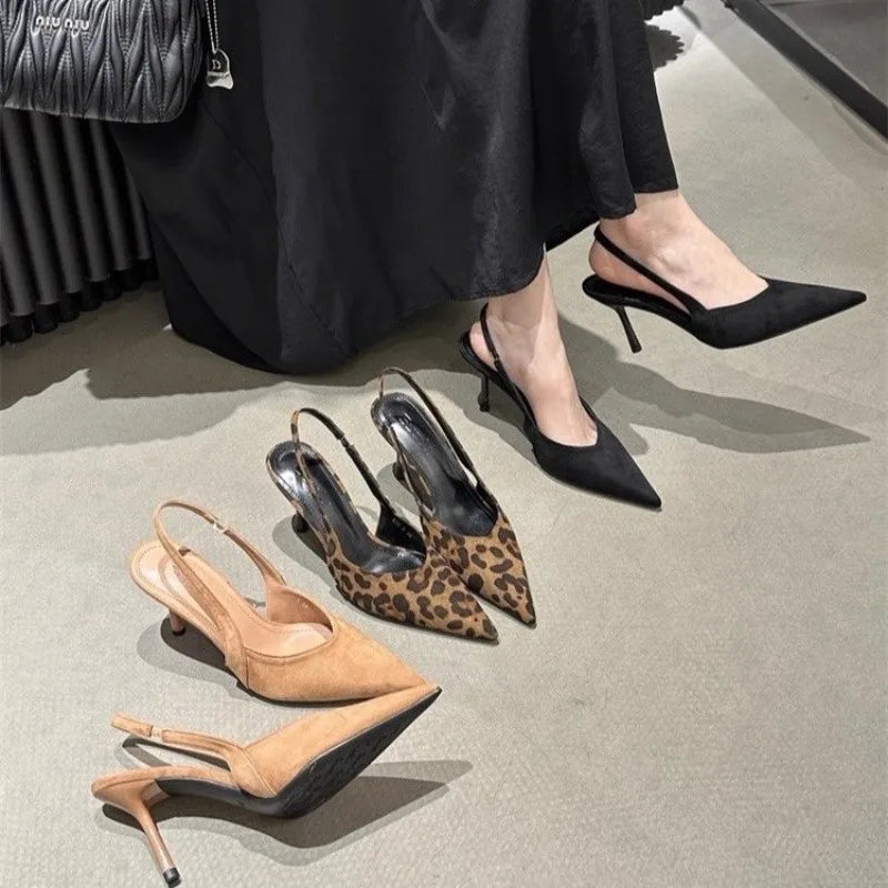 VKJF Women's Luxury High Heel Sandals – Pointed Toe Party Pumps