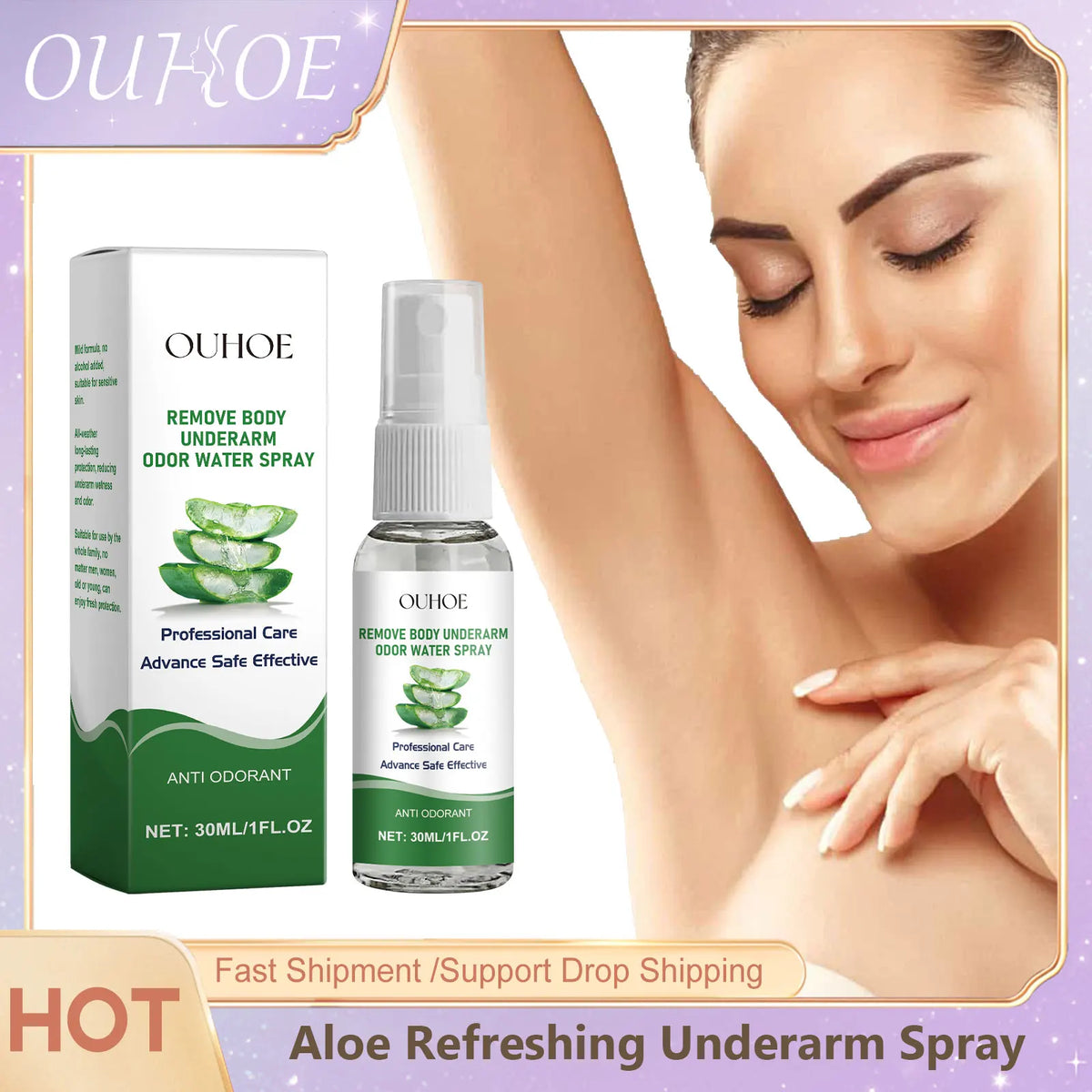 Jaysuing Underarm Deodorant Spray | Natural Plant Formula